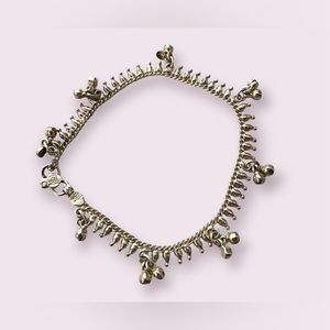 Silver Ankle Bracelet Vintage Belly Dancer Jewelry